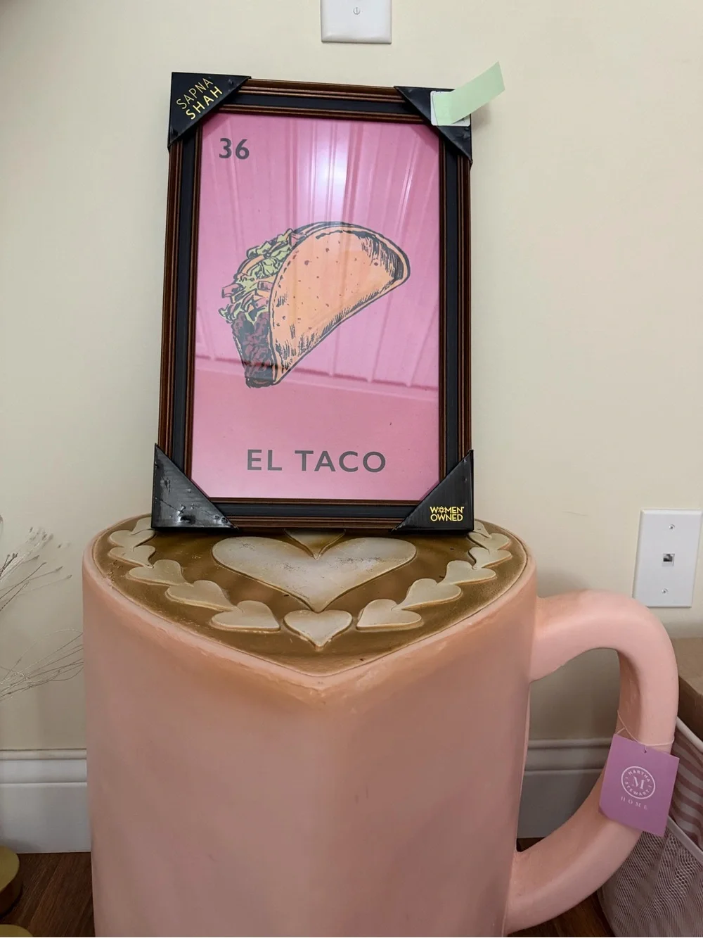 Sapna Shah Black Framed El Taco Wall Hanging Picture